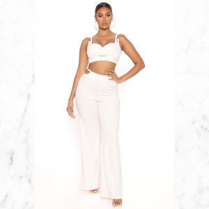 23. Now You Know Pant Set - White XL